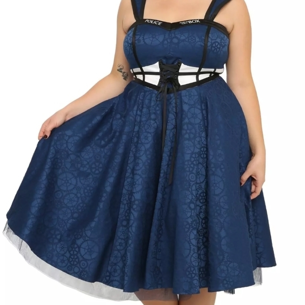 Torrid Doctor Who Blue Sleeveless Dress